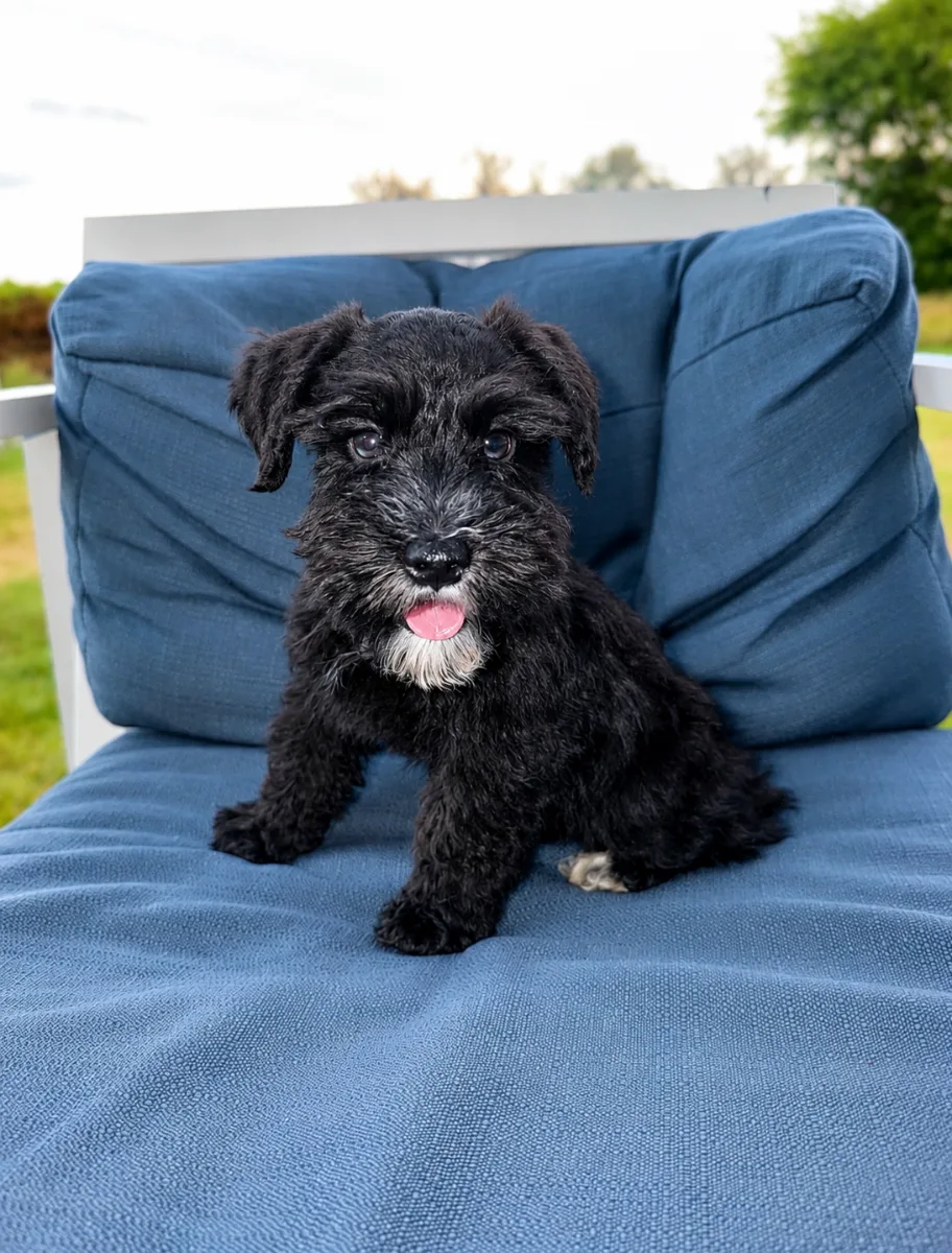 Thor, a male Miniature Schnauzer puppy
